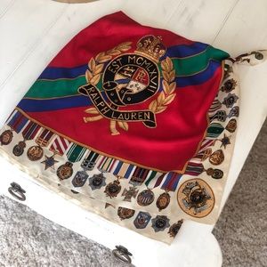 Stunning Ralph Lauren Scarf Print Silk Wrap Mini 0